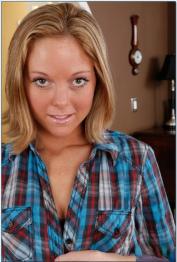 Angelic teen Scarlett Fay strips completely and rubs her clit