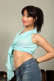 Asian amateur Ayumu Kase leaps into the air after getting buck naked