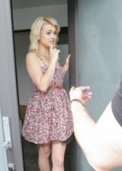 Blonde Nova Cane gets a hardcore anal bang with cum in her mouth