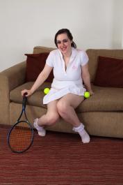 British fatty Samantha Jane unveils her big ass and hairy holes