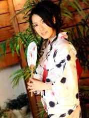 Brunette Asian wife Kyoka Ishiguro doffs her robe and gets her bush filled