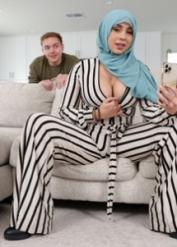 Busty Muslim mom Lilly Hall sports a creampie after a banging a boy