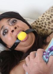 Gizelle Santo in Submissed set Braced girl bound
