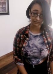 Glasses clad Emori Pleezer with big natural tits gives head on massage table