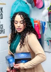 Latina shoplifter Brianna Bourbon gets stripped and fucked doggystyle