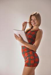 Pretty schoolgirl Merry Pie shows off her hot ass in her sexy uniform