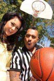 Raven haired white chick Jessica Valentino gets nailed by a giant black dick