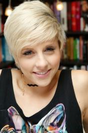 Short haired cutie in panties Makenna Blue worships a nice dick in POV