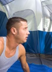 Short Latina Adriana Kelly gets fucked in the tent while camping
