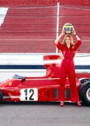 Superb Playboy babes showing off their boobies near luxurious Ferrari car