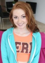 Teen babe with redhead hair Natalie Lust is showing her sexy body