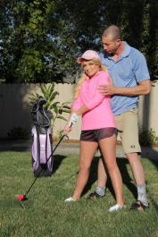 Teen Casey Stone sucks off and fucks big dick golfer Jordan Ash