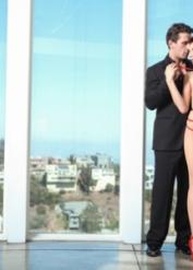 Teen redhead Ashlyn Molloy enjoys a hardcore doggystyle fuck in a penthouse