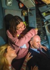 Teens Alexis Wilson and Thea Lun join the mile high club and fuck on a plane