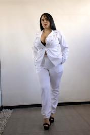 Thick Latina teen Kim Velez unleashes her large breasts in thong underwear